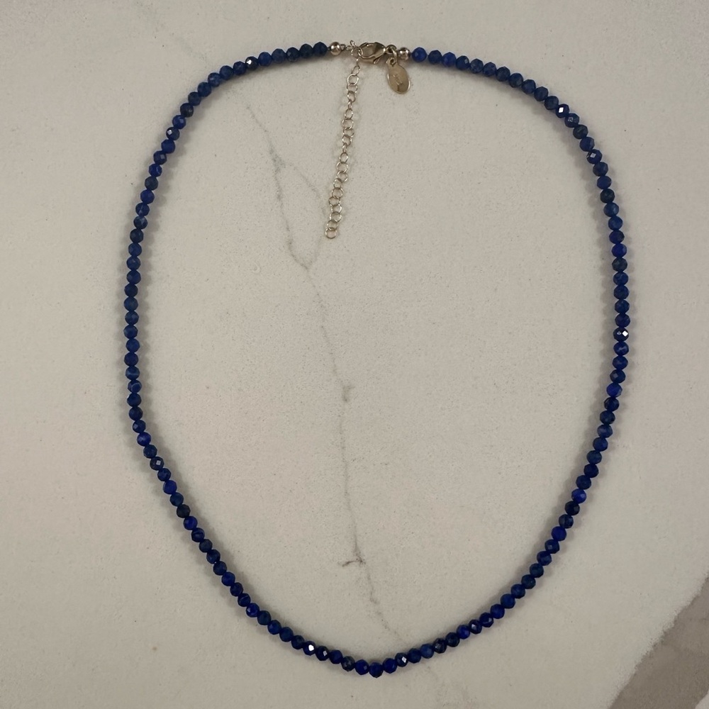Zoe Lev Blue Lapis Bead Necklace - Picture 3 of 4